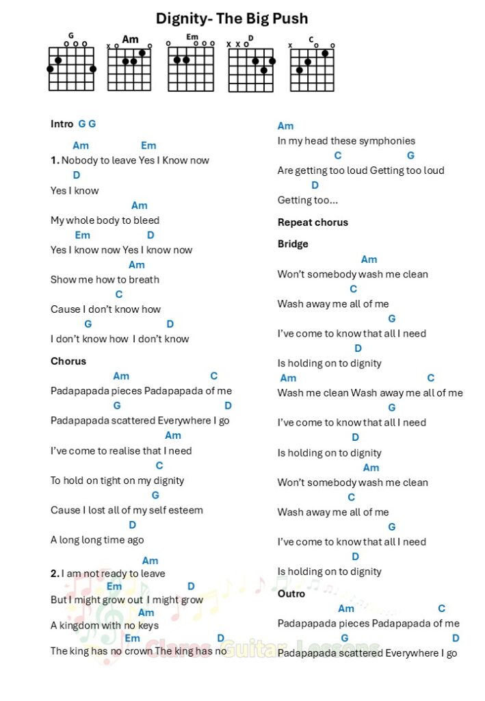 Dignity- The Big Push, lyrics and chords